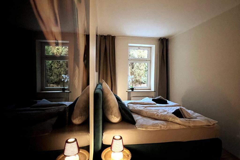 Soul-Apartment Terrasse Privat-Parkplatz Boxspringbett 55Zoll Tv Wlan Лейпциг Экстерьер фото